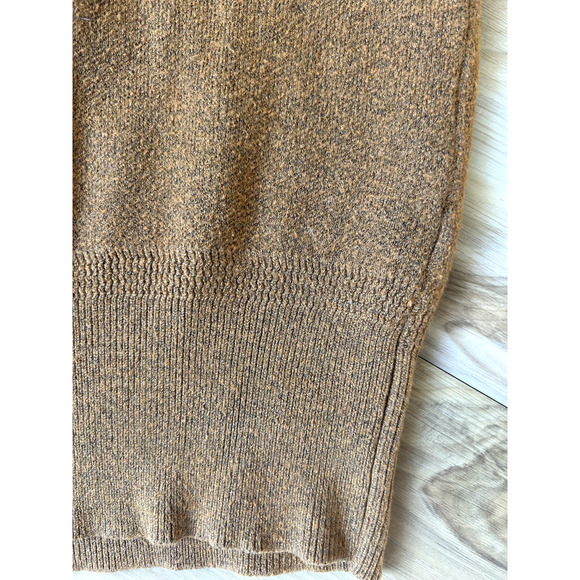 Böhme Puff Sleeve Knit Sweater Camel Tan Balloon Sleeve Stripe Cuff Medium - Picture 4 of 7
